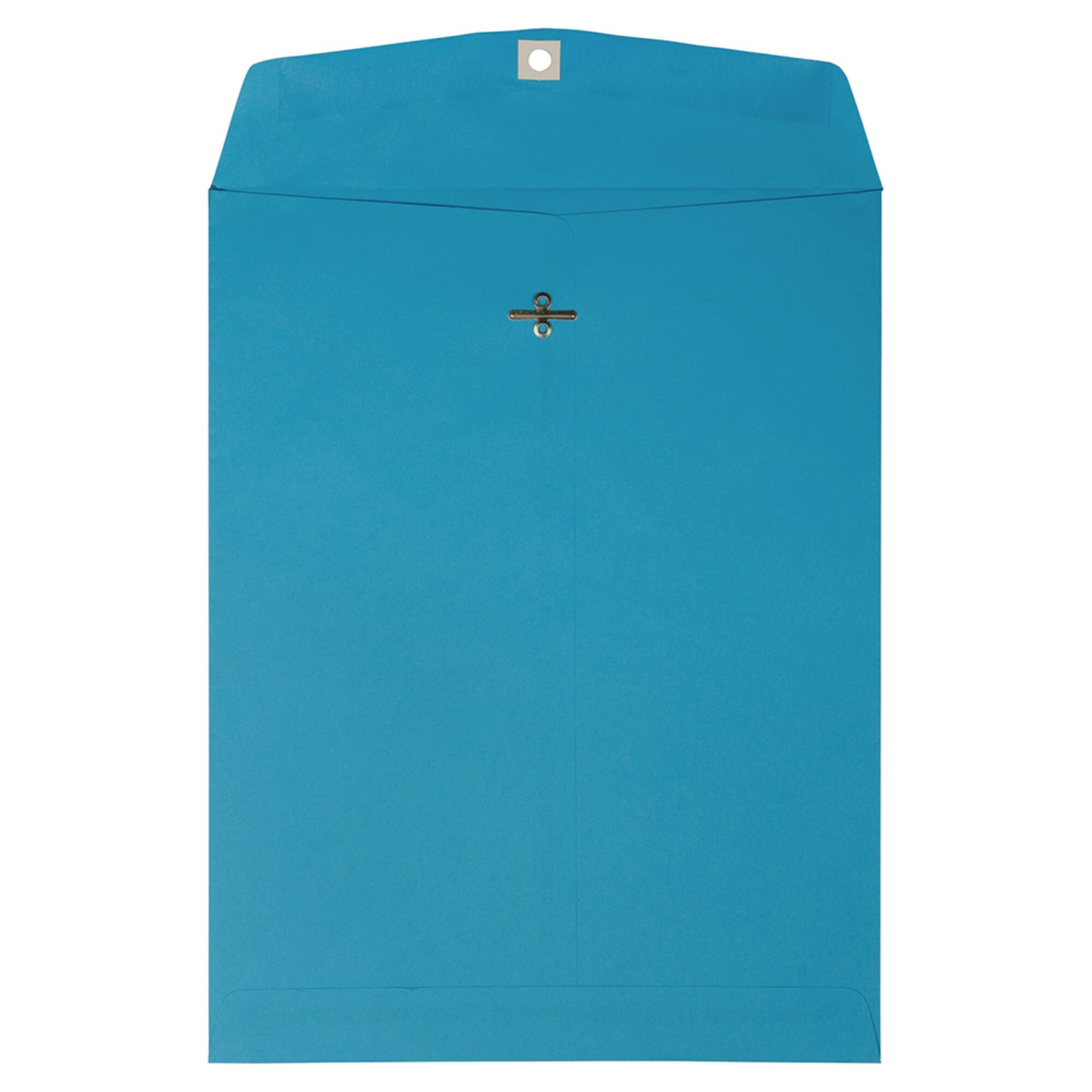 JAM Paper 10" x 13" Recycled Blue Open End Catalog Clasp Envelopes, 100ct.